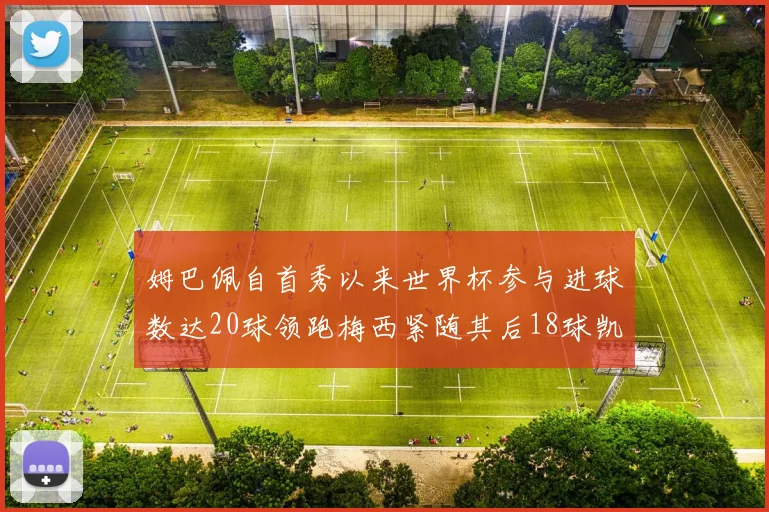 姆巴佩自首秀以来世界杯参与进球数达20球领跑梅西紧随其后18球凯恩则有13球